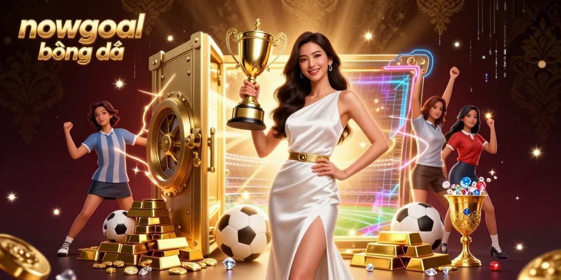 Wagering on soccer events with nowgoal bóng đá at the center, showcasing riches and victory.