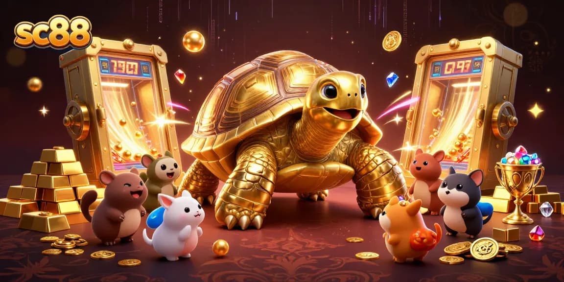Immerse in sc88's thrilling pinball experience amidst golden treasures and vibrant casino energy.