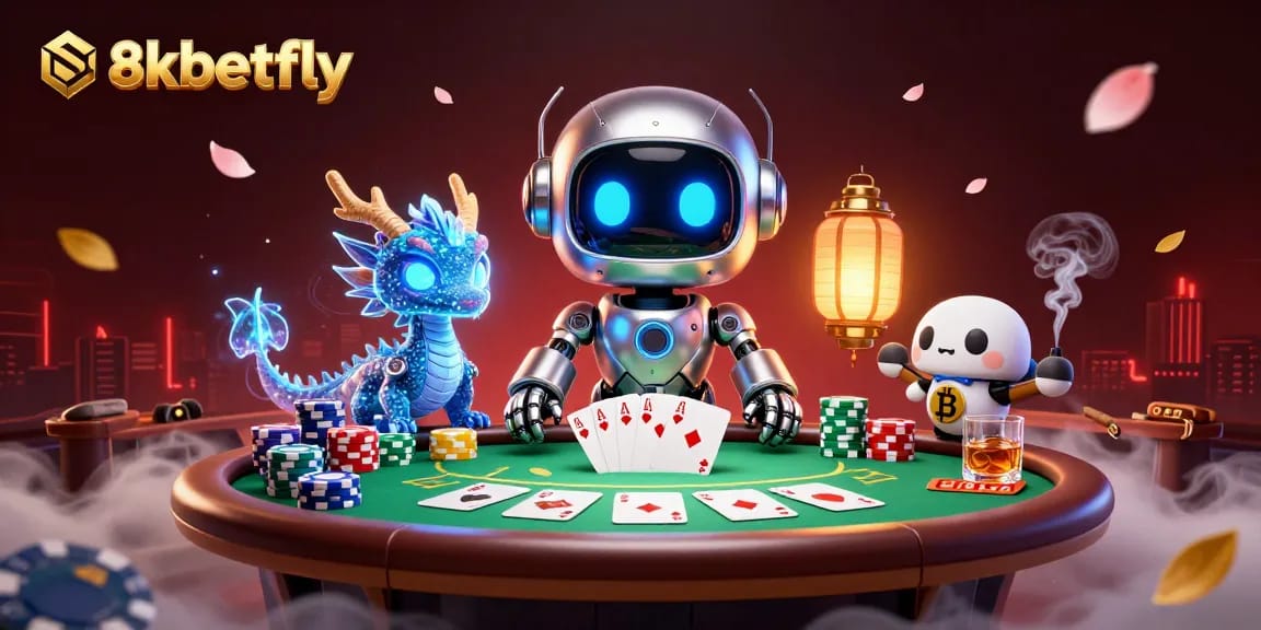 Experience thrilling gameplay at 8xbetfly with dynamic neon characters and exciting casino elements.