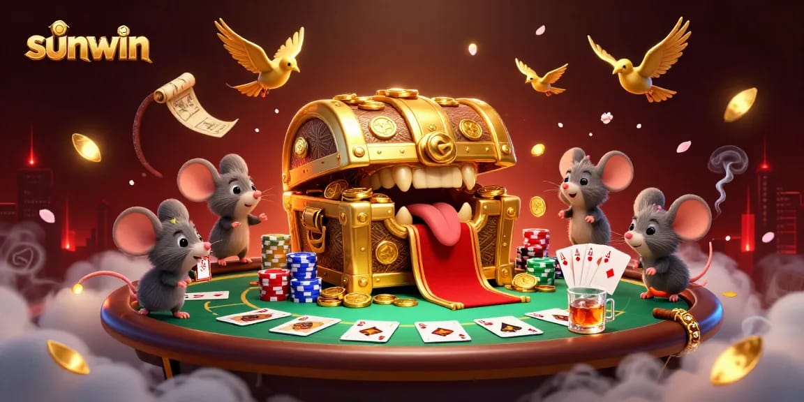 Play exhilarating games at Sunwin, featuring vibrant casino elements and exciting characters.
