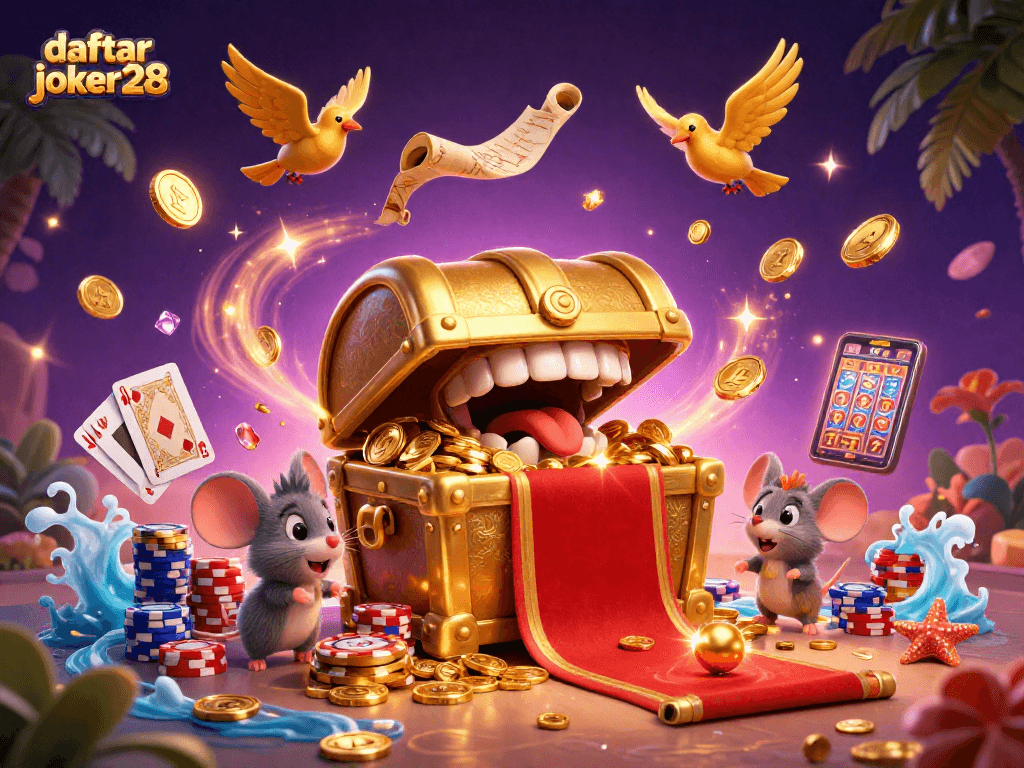 Menangkan jackpot bermain di daftar joker28 dengan banyak simbol permainan slot dan kemewahan perolehan koin emas.