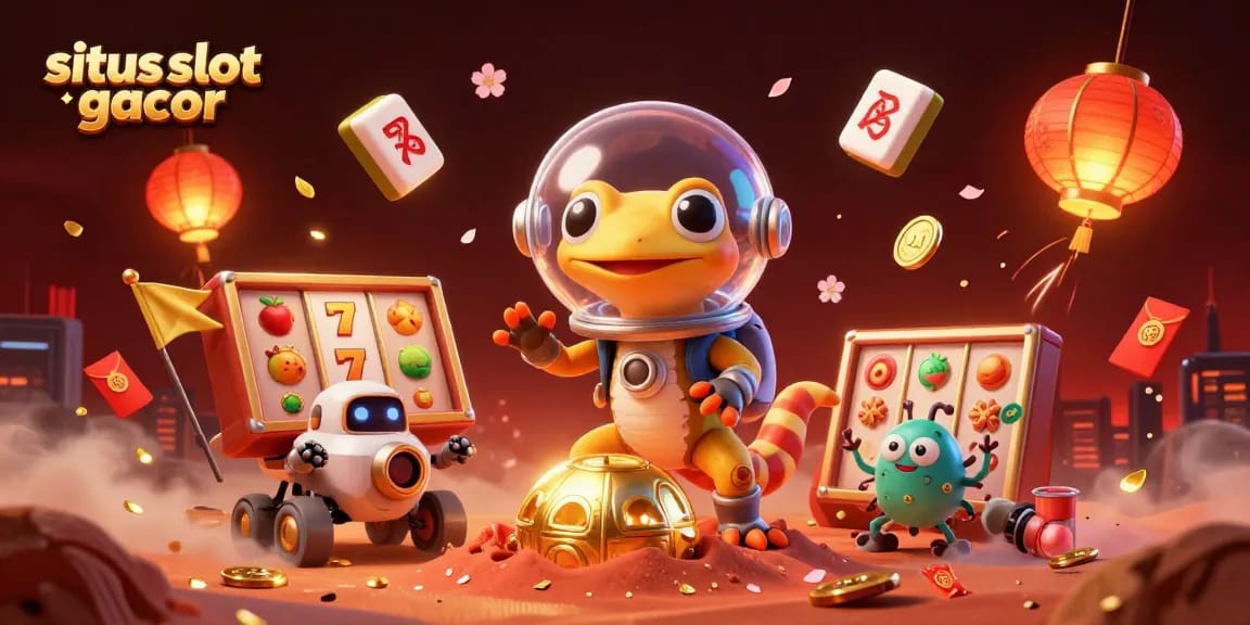 Temukan slot gacor dengan mudah melalui ilustrasi kasino Mars yang menakjubkan dan penuh warna.