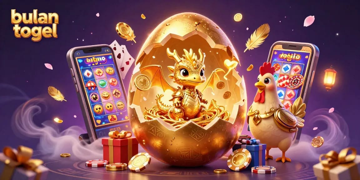 Experience exciting winning chances with bulan togel featuring a dazzling golden dragon and poker chips.