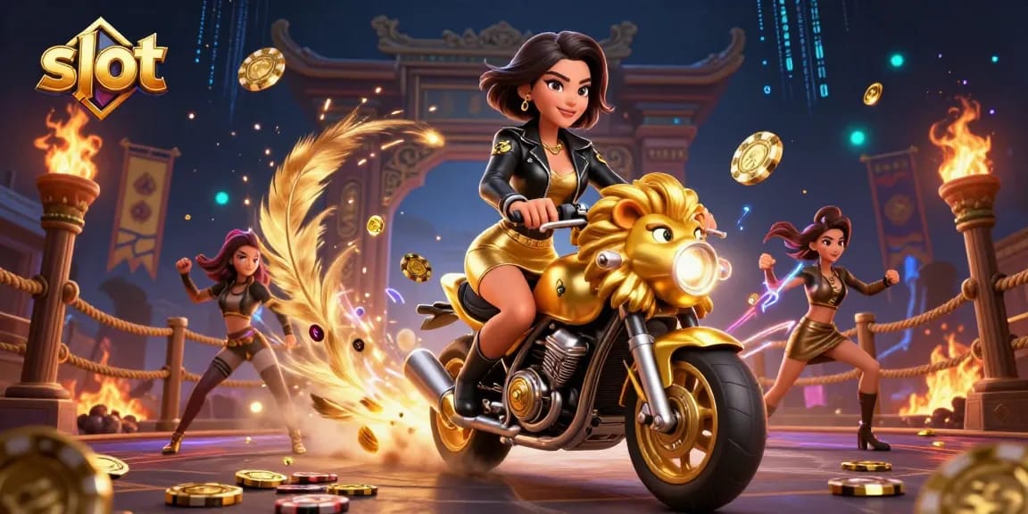 Rasakan sensasi permainan slot dengan karakter glamor di arena kasino yang penuh warna.