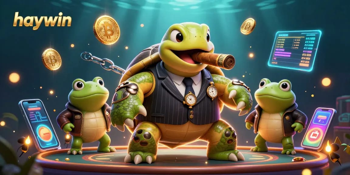 Experience the excitement of haywin with the snapping turtle and bullfrog enforcers in a vibrant casino scene.