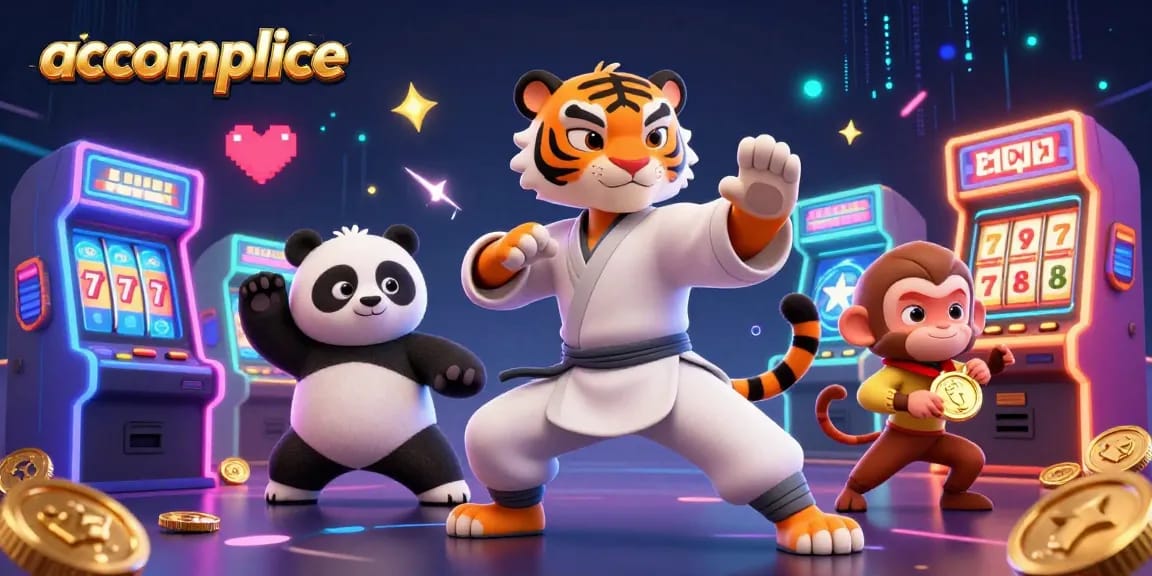 Engage in thrilling gameplay with accomplice-themed characters in an exciting casino adventure.