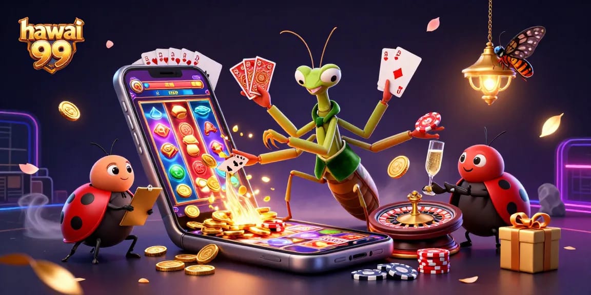 Experience thrilling wins at hawai 99 with vibrant gaming illustrations and dynamic casino action.