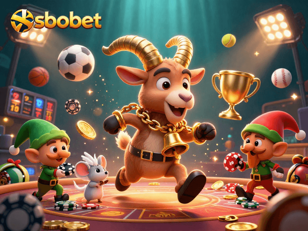 Experience sbobet with a festive Krampus running a horror casino, as mischievous elves steal poker chips.