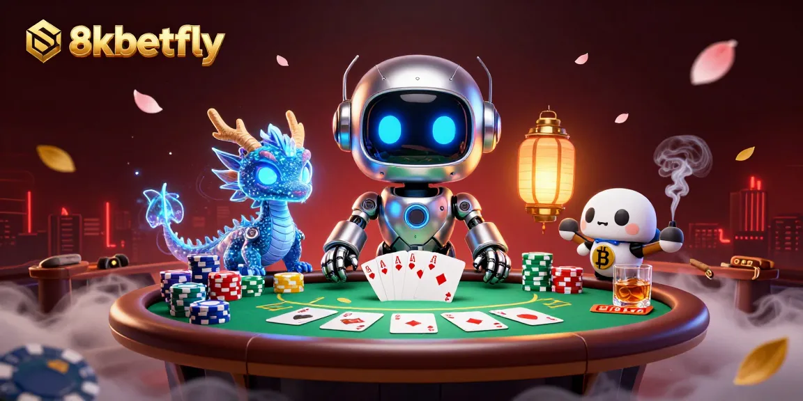 Experience thrilling gameplay at 8xbetfly with dynamic neon characters and exciting casino elements.