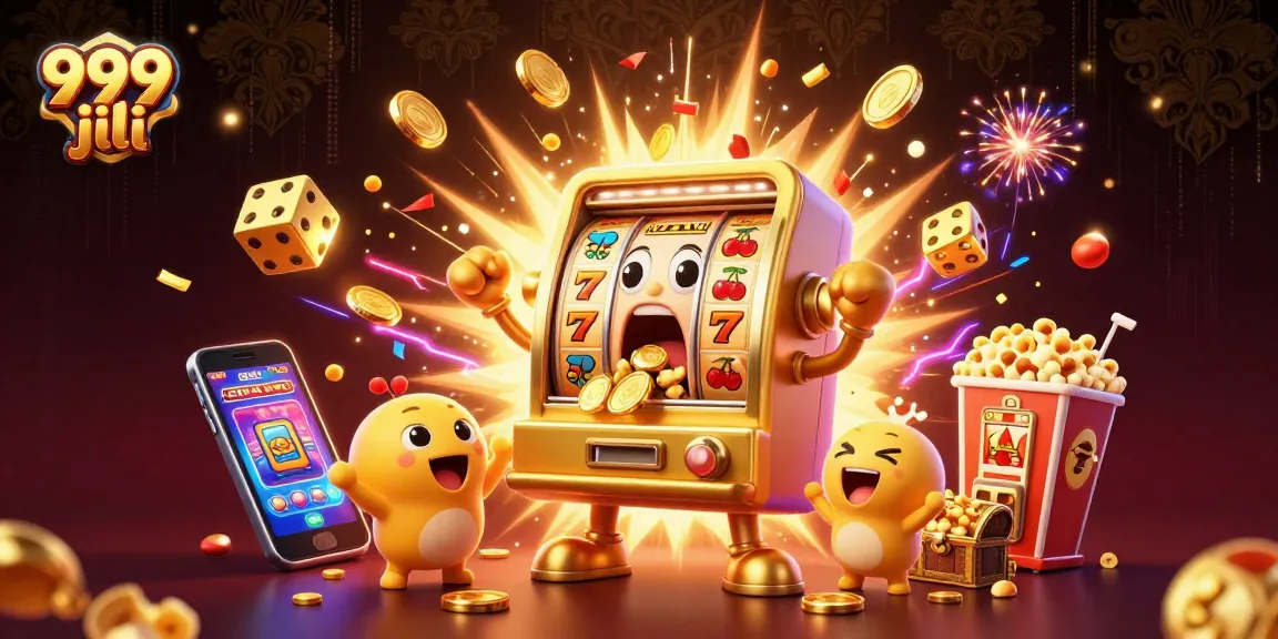 Experience jackpot excitement like never before at 999 jili with slot machines bursting with coins and vibrant casino elements.