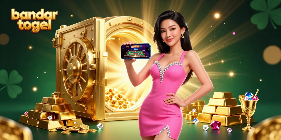 Experience the thrilling action of bandar togel with a stunning casino scene featuring a confident woman showing live games.