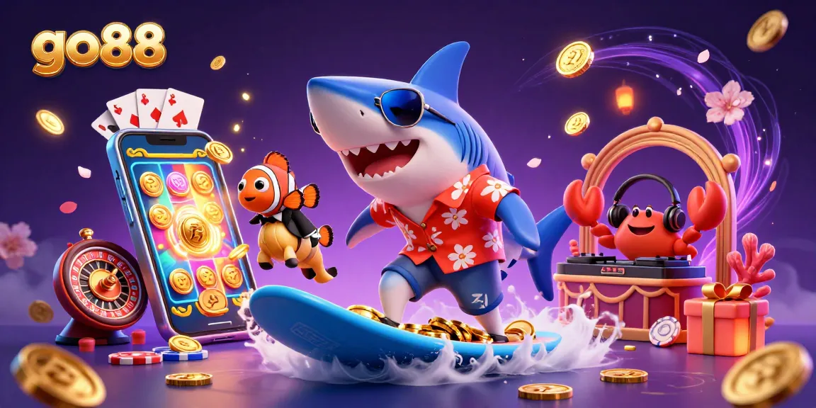 Experience thrilling gameplay at go88 with a colorful slot game featuring dynamic characters and casino elements.