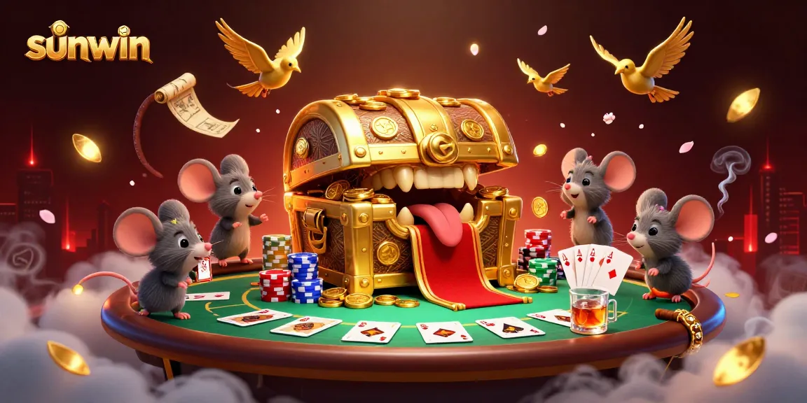 Play exhilarating games at Sunwin, featuring vibrant casino elements and exciting characters.