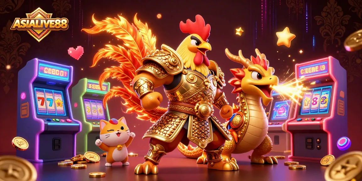 Experience the excitement of ASIALIVE88 with vibrant characters and thrilling gaming elements in action.