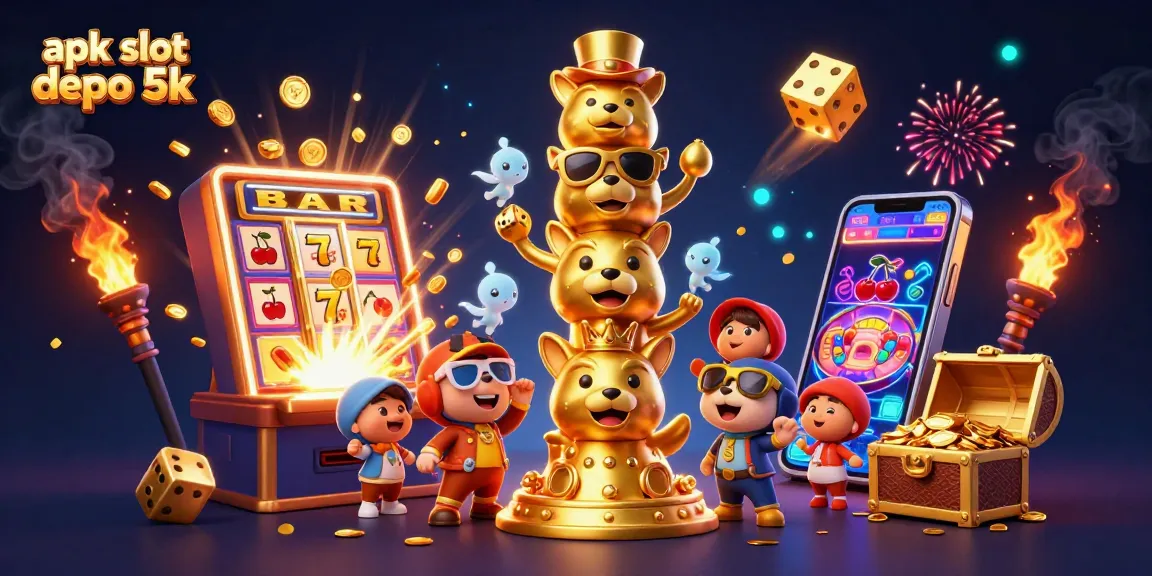 Engage with apk slot depo 5k in a vibrant 3D casino scene with thrilling jackpot excitement.