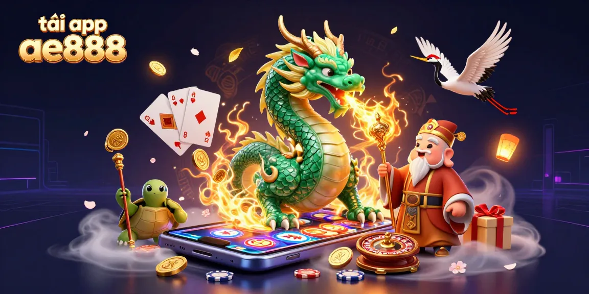 Engage in thrilling action with tải app ae888 featuring a jade dragon, and dynamic casino elements.