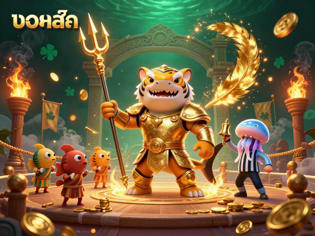 Experience high-stakes action with บอลสด as the tiger shark gladiator triumphs in a dynamic underwater colosseum.