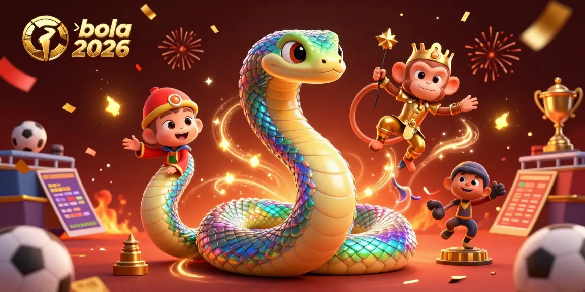 Bet on agen bola 2026 with dynamic sports elements and celebratory effects in a vivid 3D illustration.