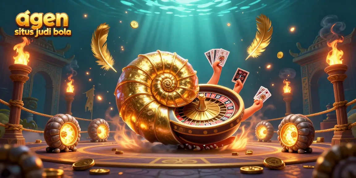 Place bets at agen situs judi bola with an ancient nautilus featuring a roulette wheel.
