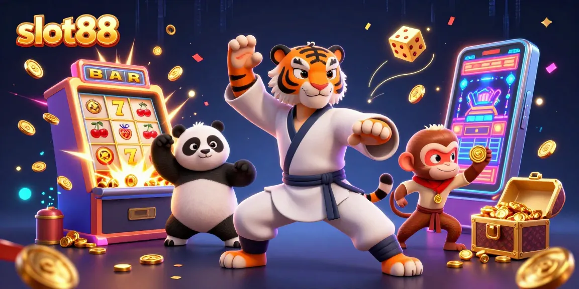 Bermain slot88 dengan menyenangkan bersama karakter lucu di mesin slot yang mengeluarkan koin emas