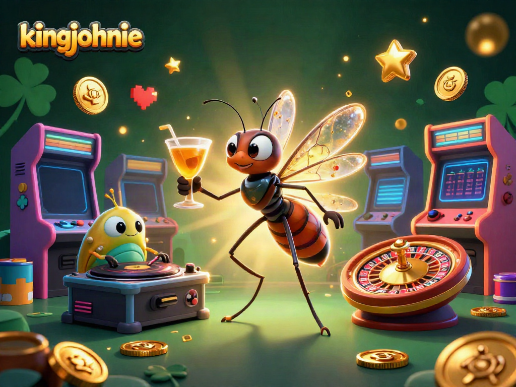 Experience excitement at kingjohnnie casino with vibrant 3D characters and gaming elements integrated