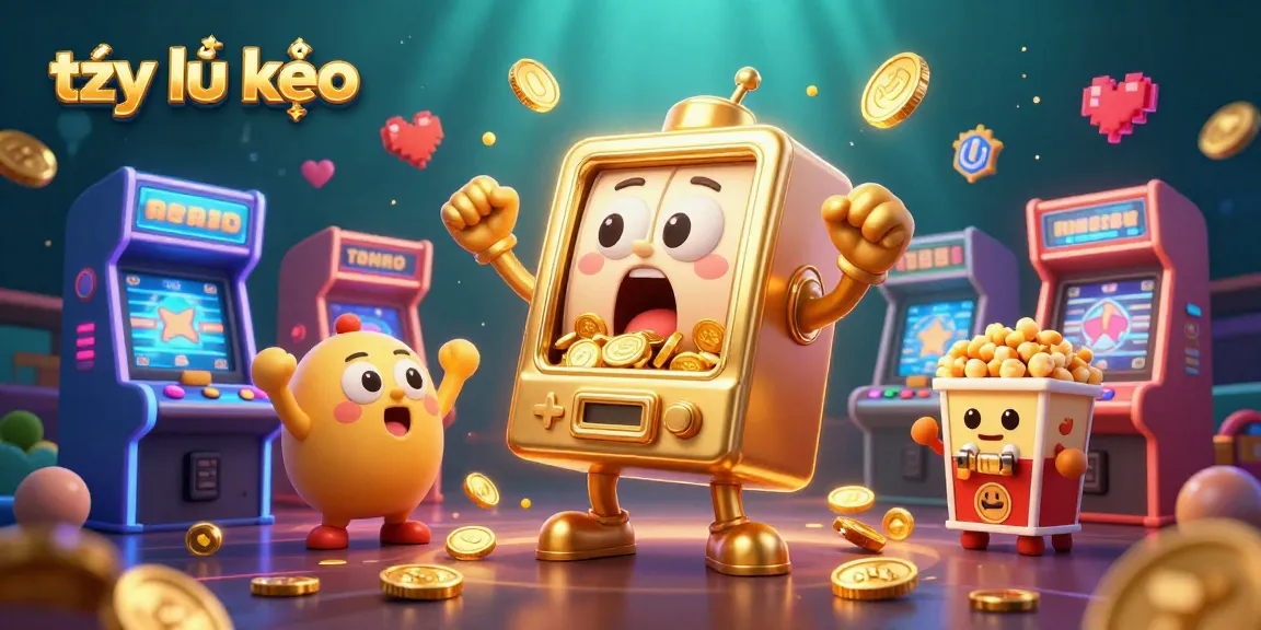 Experience grand wins with tỷ lệ kèo in a vibrant casino scene filled with animated slot machines.