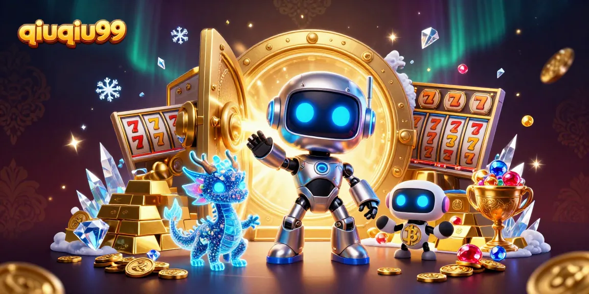 Engage with qiuqiu99's vibrant 3D casino scene featuring innovative gaming elements and rich treasures.