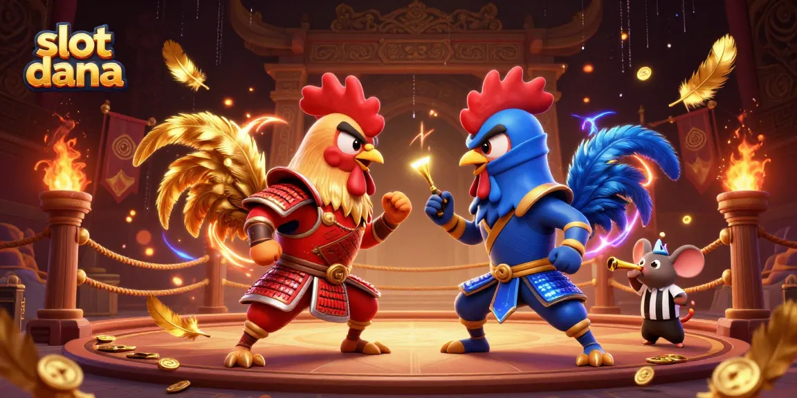 Slot dana melibatkan ayam petarung dalam pertempuran dramatis di arena taruhan.