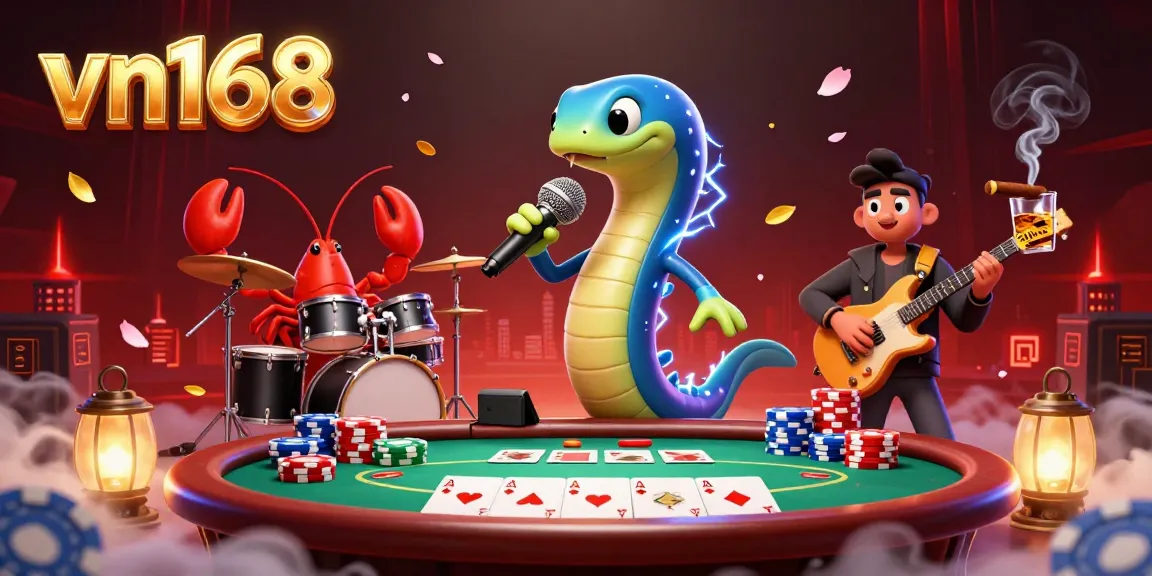 Experience the thrill of vn168 in a vibrant underwater casino with unique characters and elements.