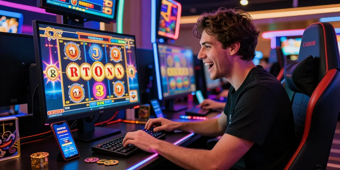 Pengalaman bermain slot88 di kasino online dengan suasana penuh energi dan kegembiraan.