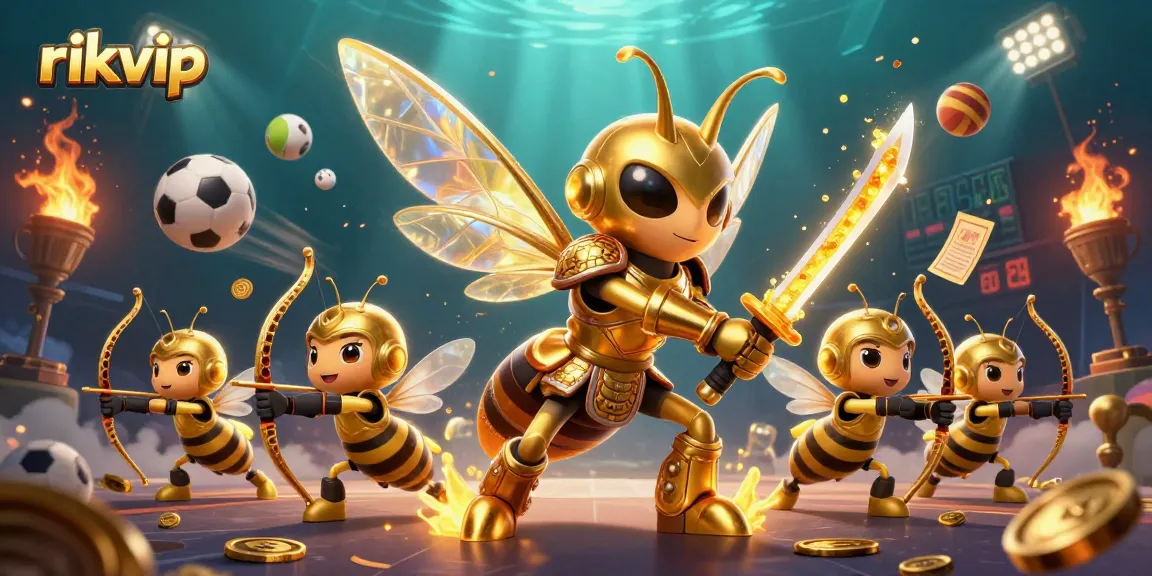 Experience thrilling gameplay at rikvip with a captivating 3D illustration of casino elements.