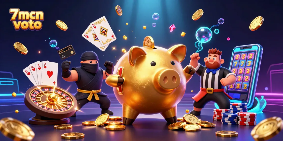 Experience thrilling action with 7mcn voto featuring dynamic gaming elements and colorful characters in a vibrant casino scene.