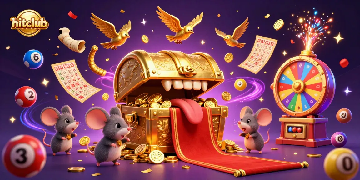 Hitclub offers exciting adventures through vibrant lottery games, treasure chests, and dynamic illustrations.