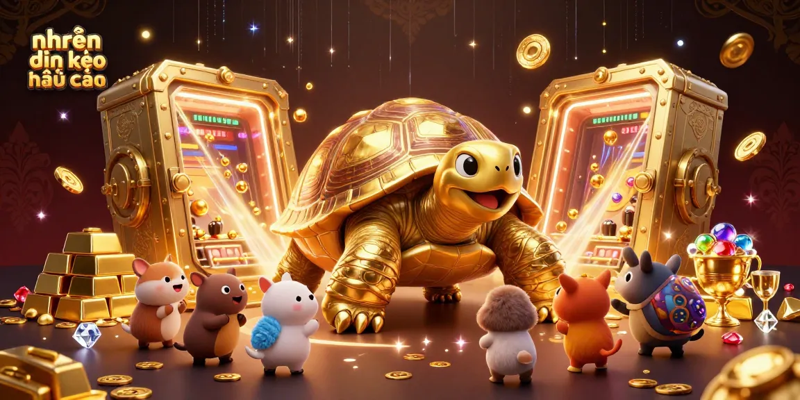 Engage with nhận định kèo nhà cái amidst a vibrant casino scene filled with riches and playful characters.