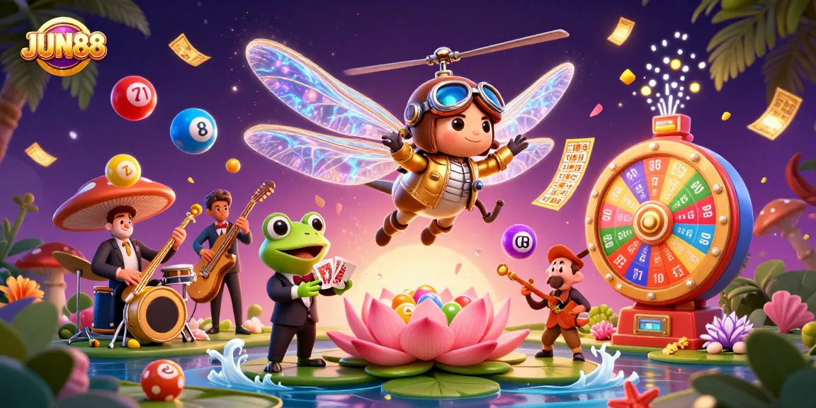 Experience thrilling gameplay at JUN88 casino, featuring dynamic lottery elements and engaging characters.
