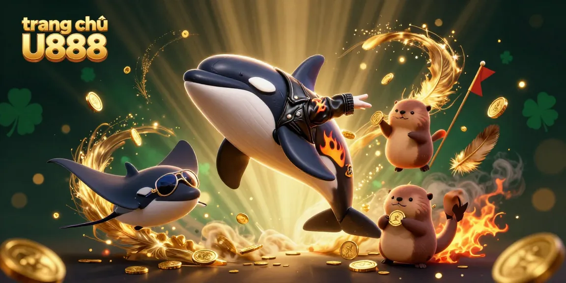 Experience thrilling gameplay at trang chủ U888 with dynamic underwater characters and vibrant casino elements.
