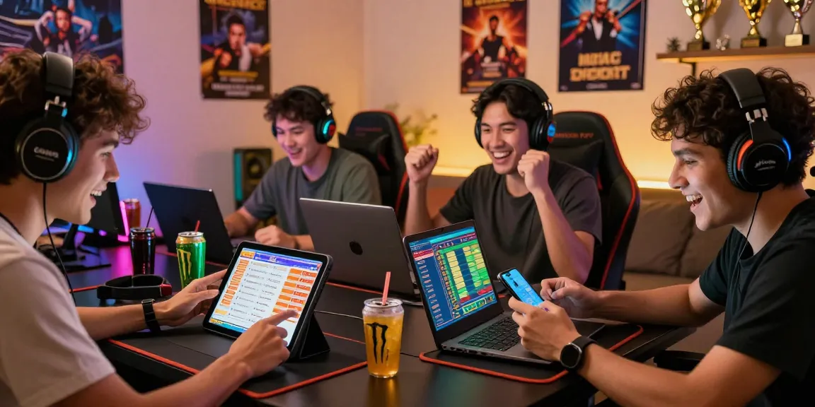Exciting ulartoto togel players engaged in an online game, showcasing a vibrant gaming atmosphere with diverse participants.