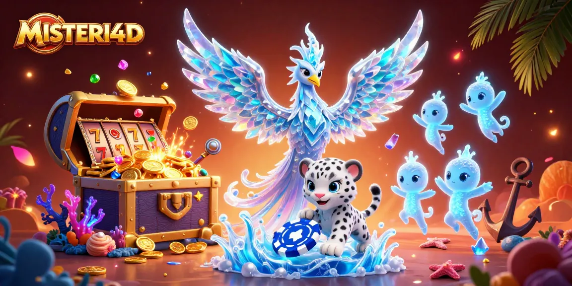 Engage with MISTERI4D's vibrant slots experience featuring a phoenix and playful sprites.