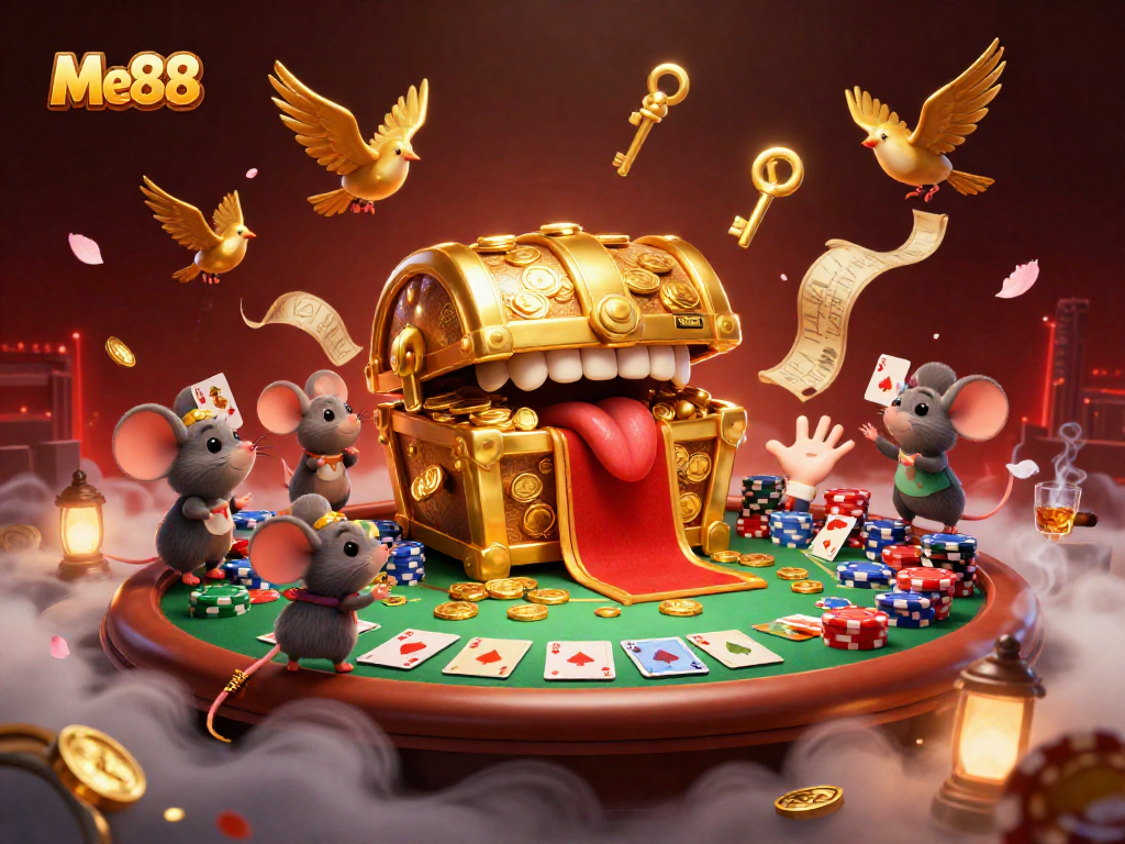 Experience exciting gameplay at Me88 with vibrant casino atmosphere and dynamic characters.