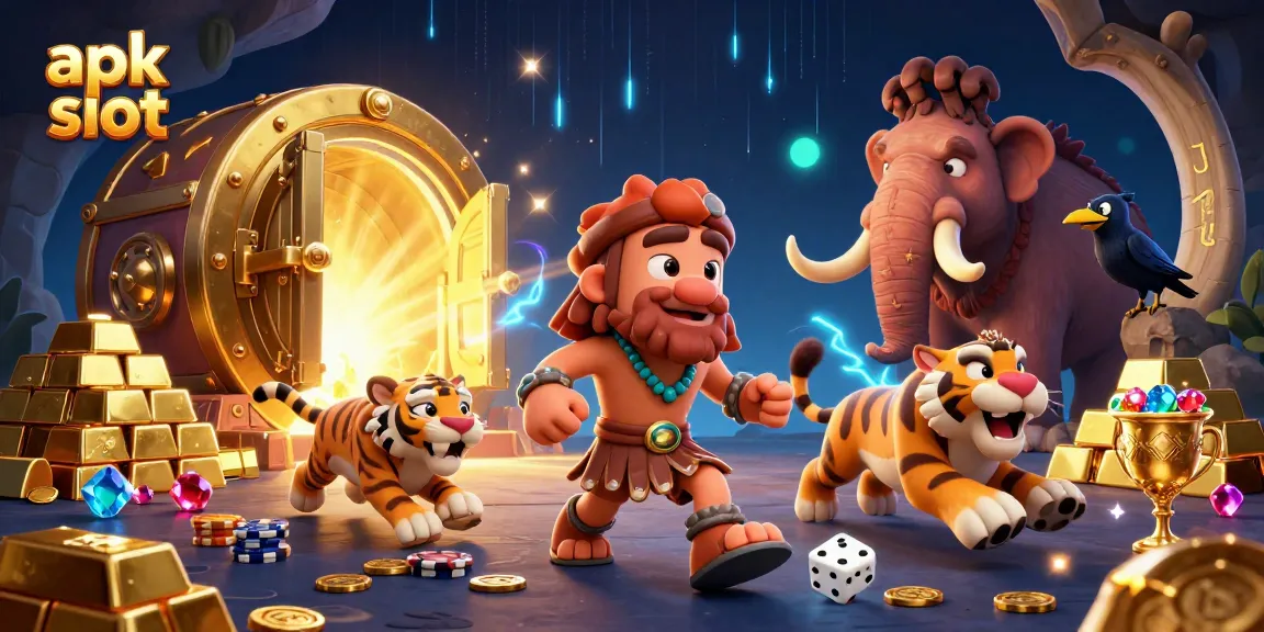 Mengikuti apk slot di kasino prasejarah, dengan berbagai elemen menyenangkan dan penuh harta karun, menciptakan suasana menggembirakan.