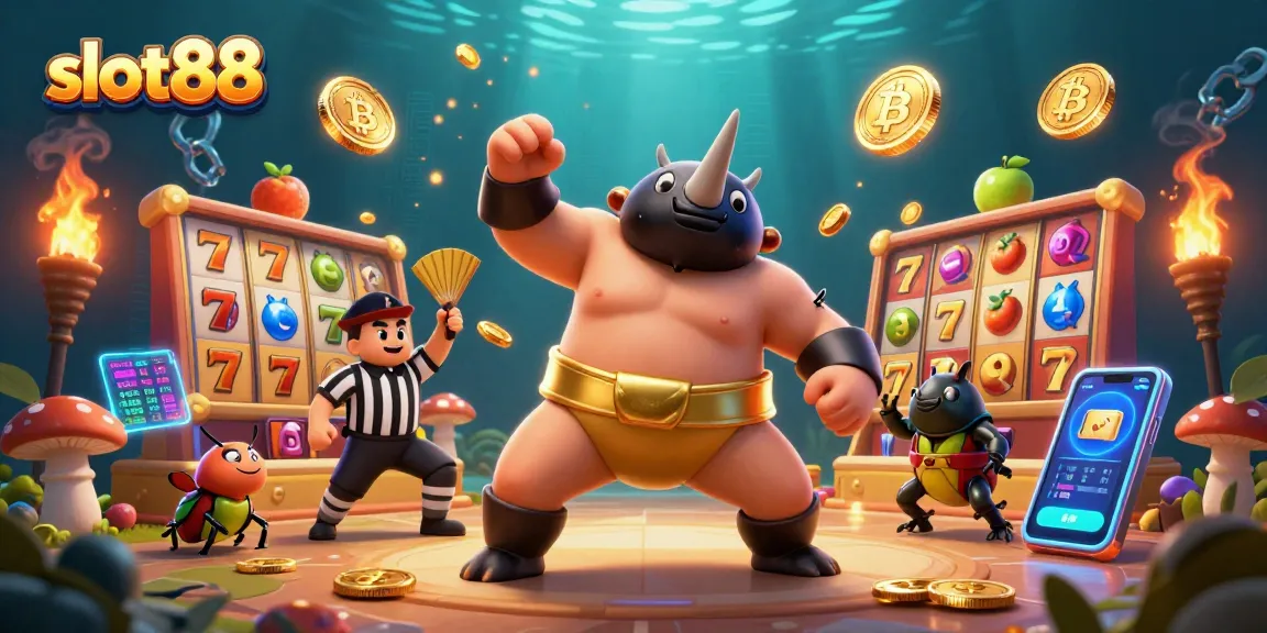 Win big with slot88's vibrant gaming scene, showcasing thrilling slot action and jackpot excitement.