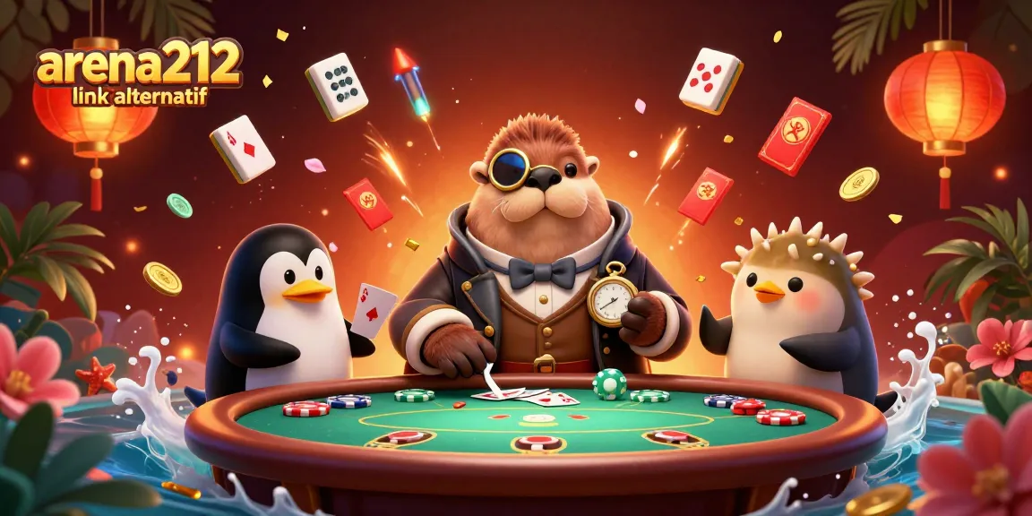 Menang di arena212 link alternatif dengan suasana kasino 3D yang penuh warna dan energik.
