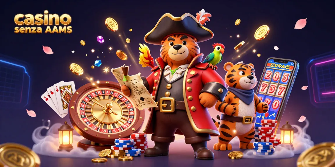 Vivi grandi vincite al casino senza AAMS con slot a tema pirata, roulette e poker.