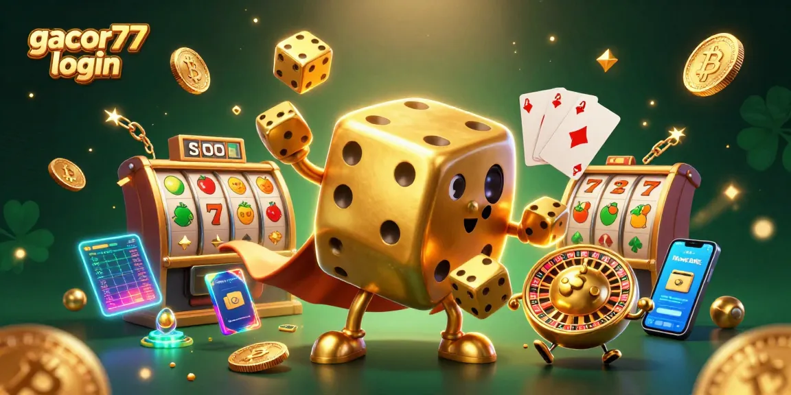 Permainan gacor77 login dengan dadu emas dan simbol jackpot, pengalaman kasino yang mendebarkan.