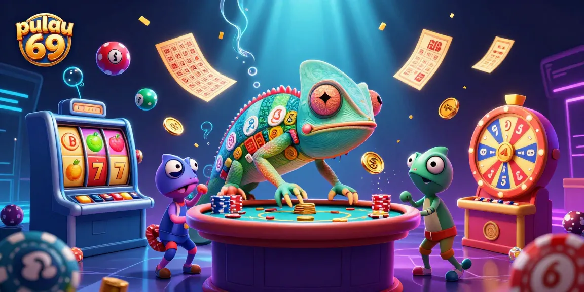 Join the excitement of pulau 69 with a vibrant scene showcasing dynamic casino gaming elements.