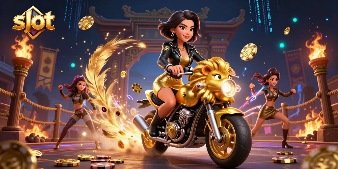 Rasakan sensasi permainan slot dengan karakter glamor di arena kasino yang penuh warna.