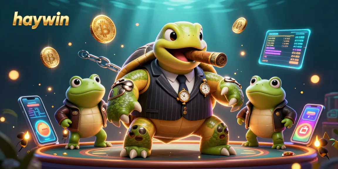 Experience the excitement of haywin with the snapping turtle and bullfrog enforcers in a vibrant casino scene.