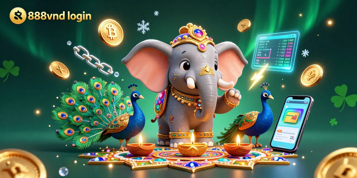 Spin to win with 888vnd login, featuring vibrant casino-themed elements and crypto visuals.