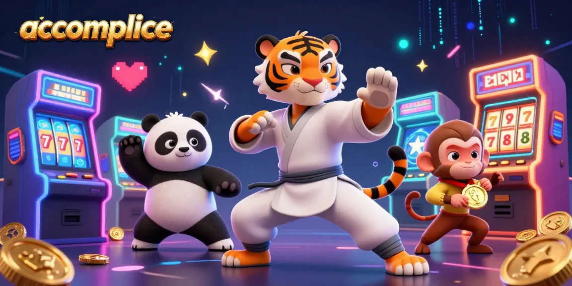 Engage in thrilling gameplay with accomplice-themed characters in an exciting casino adventure.