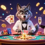 Experience the thrill of Jai club login with lavish 3D casino characters celebrating at a baccarat table, surrounded by dazzling elements.